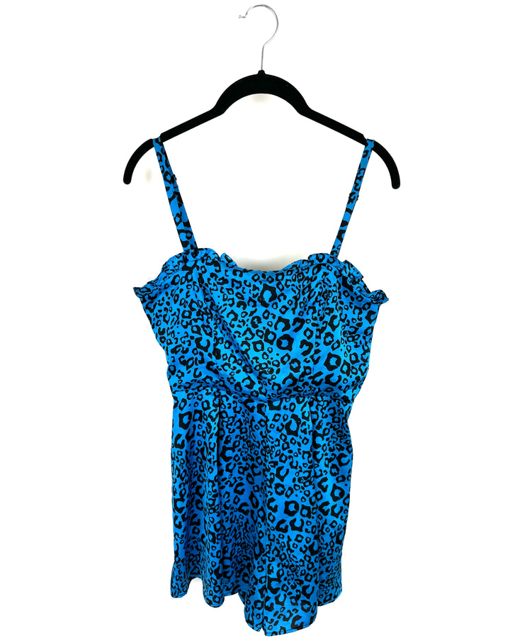 Aqua Animal Print Romper - Small