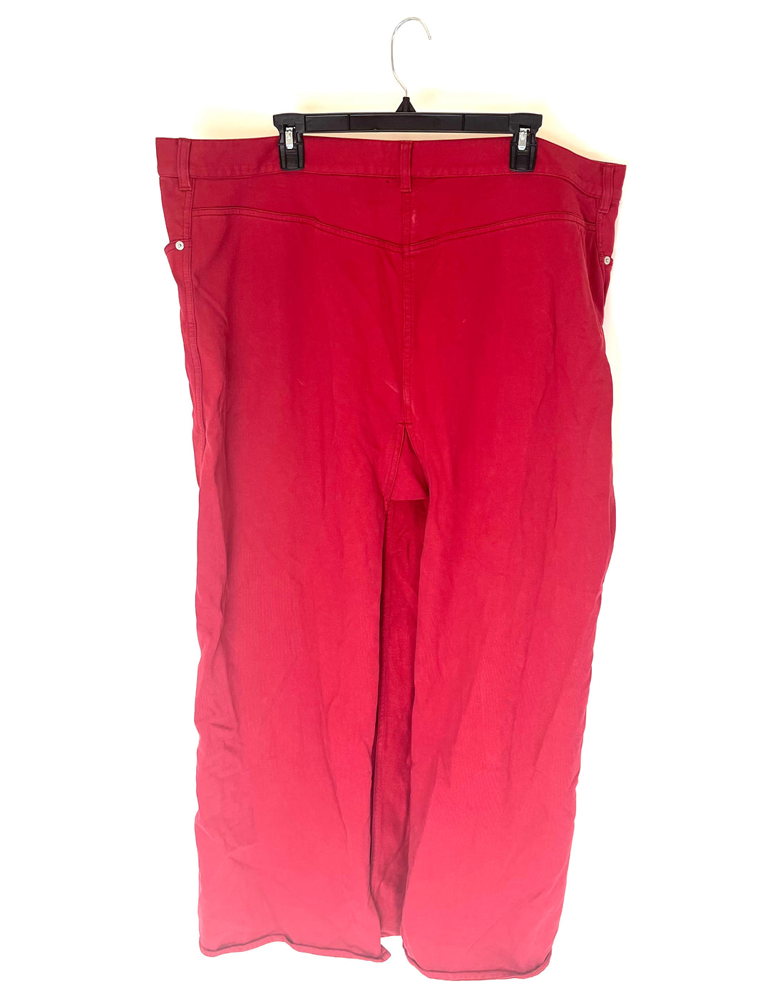 H&M Red Denim Midi Skirt - Size 22