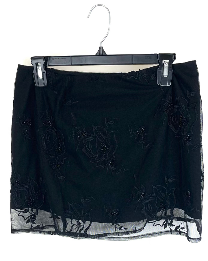 Meshki Black Mesh Skirt - Medium