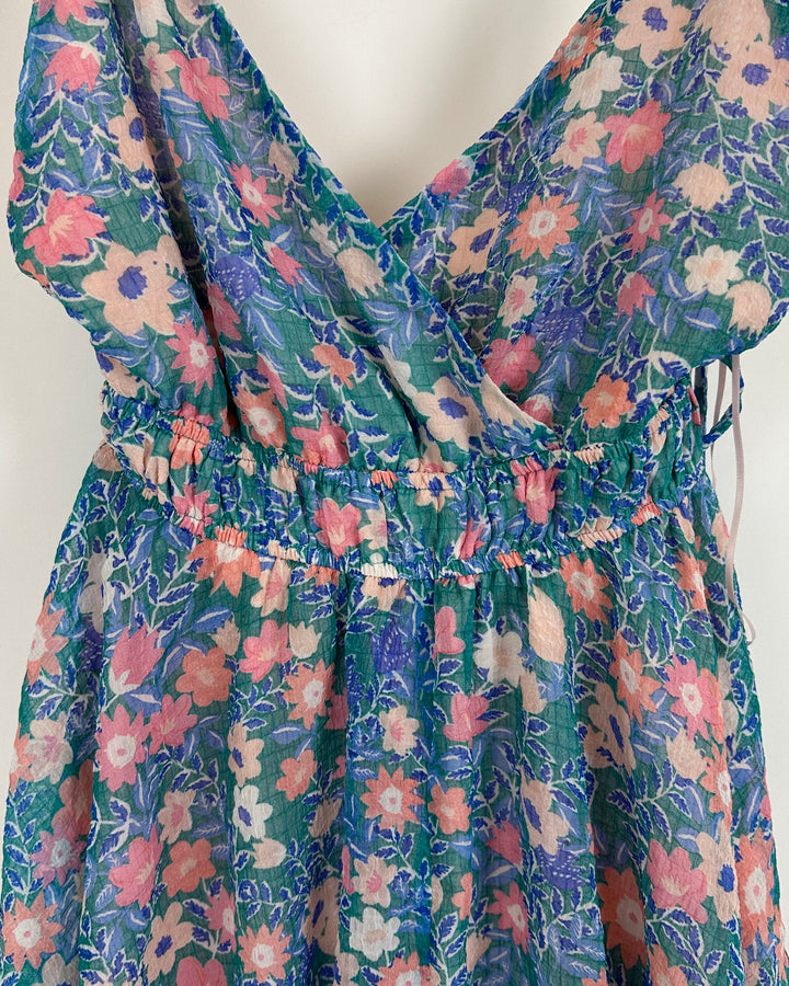 Sky to Moon Floral Romper - Medium