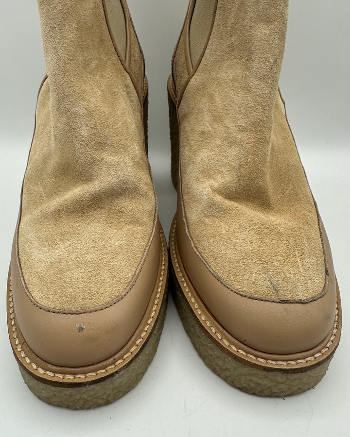 Sezane Tan Booties - Size 9