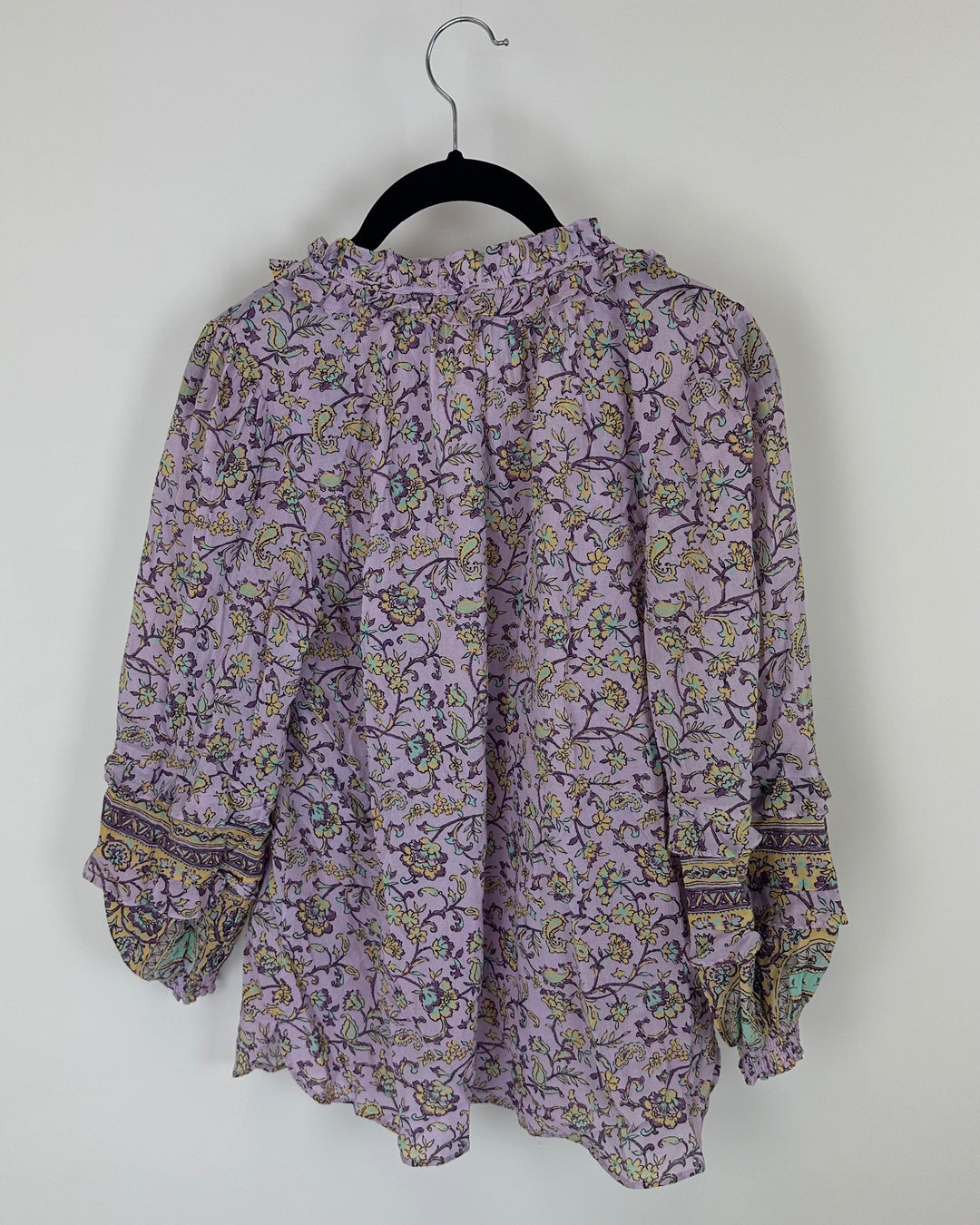 Lavender and Floral Printed Blouse - Size 4/6