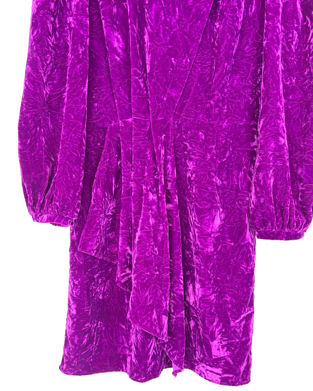 Royal Purple Velvet Long Sleeve Dress - Size 4