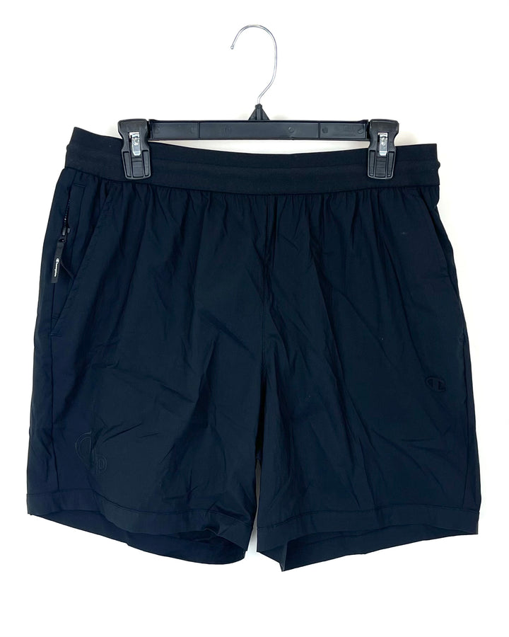 MENS Black Elastic Waistband Short - Medium