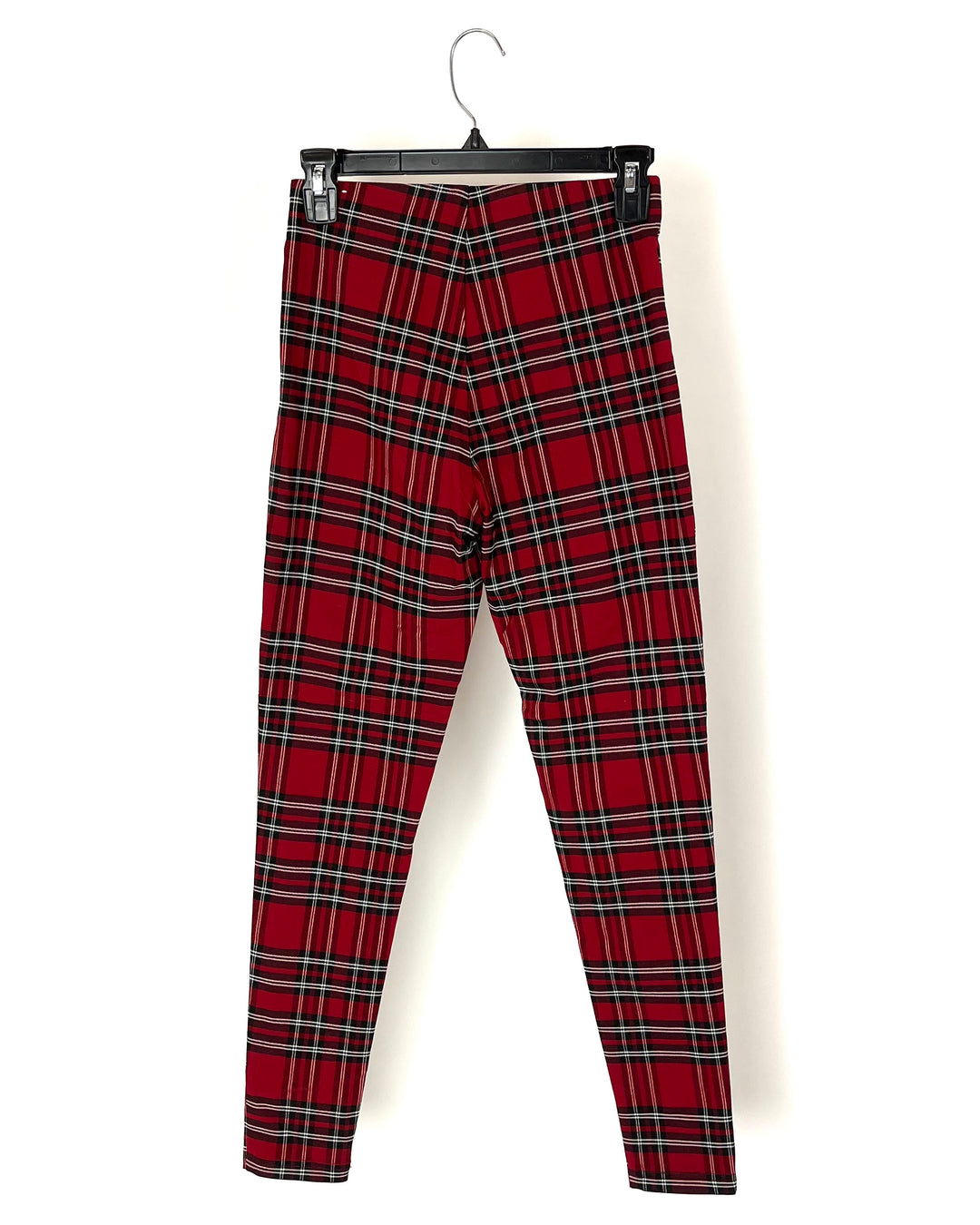 Zara Red Plaid Leggings- Size Extra Small