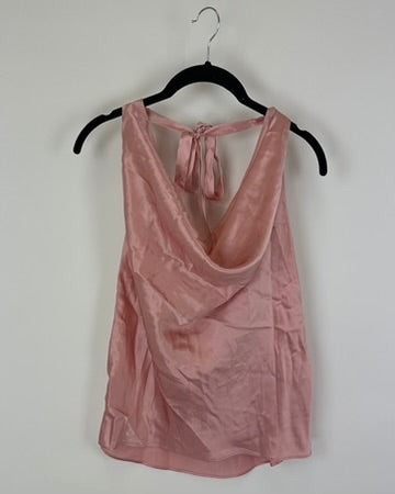 Light Pink Cowl Neck Top - Small