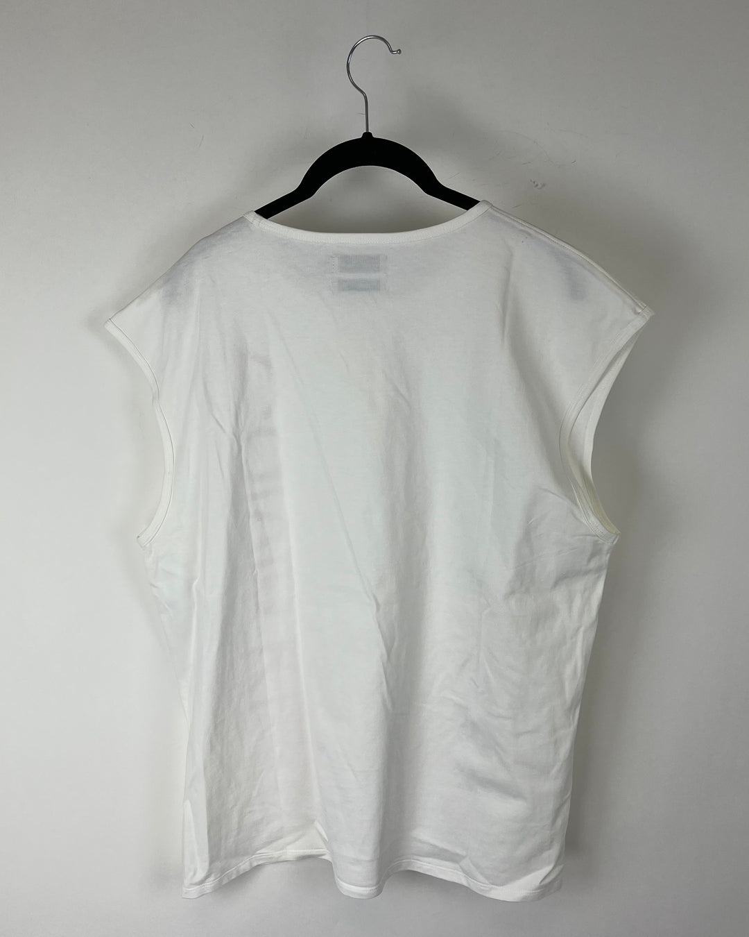 MENS White Logo Muscle Tee - Medium