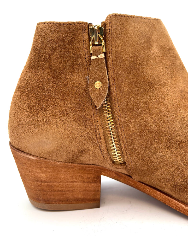 Copper Brown Suede Booties - Size 7