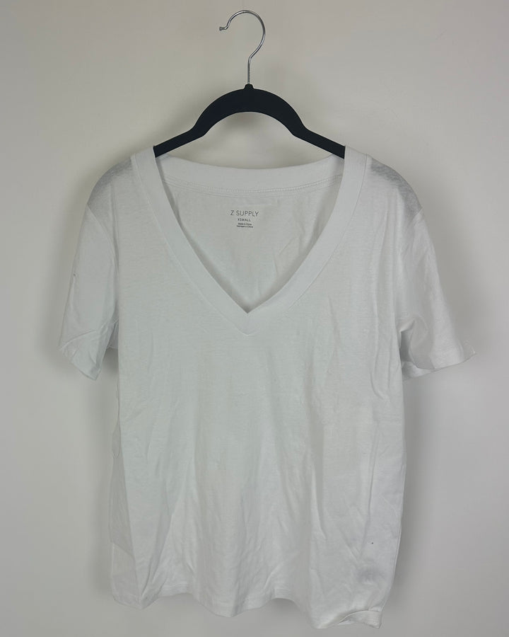 White Cotton T-Shirt - Size 2