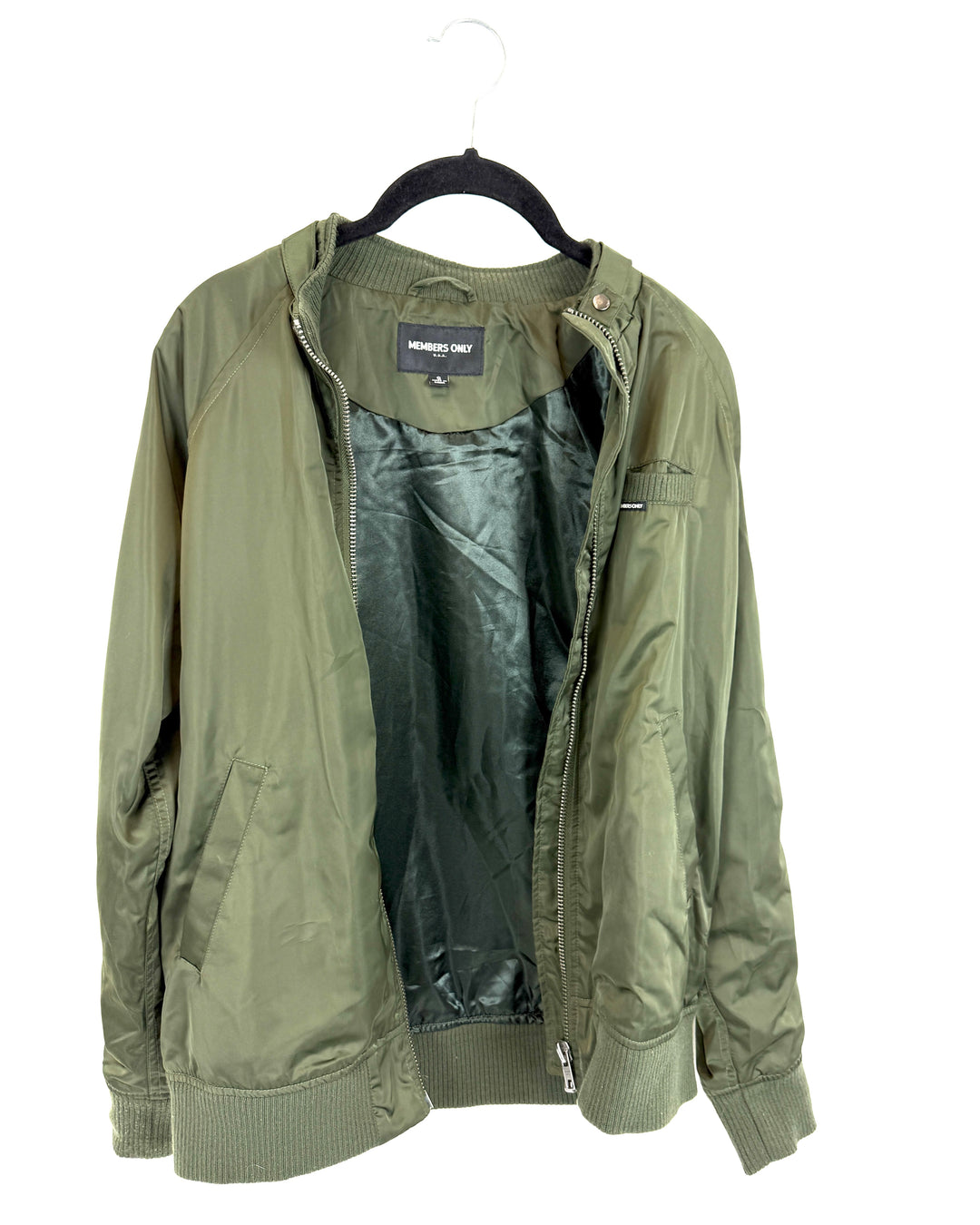 Members Only Green Bomber Jacket - Small