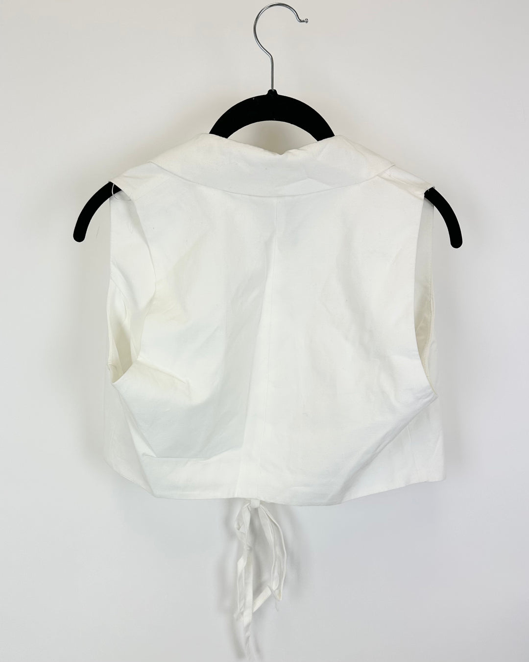 Zara White Tie Vest - Medium