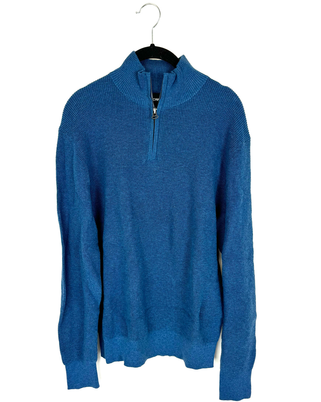 Blue Quarter Zip Sweater - Mens Medium/Womens Large