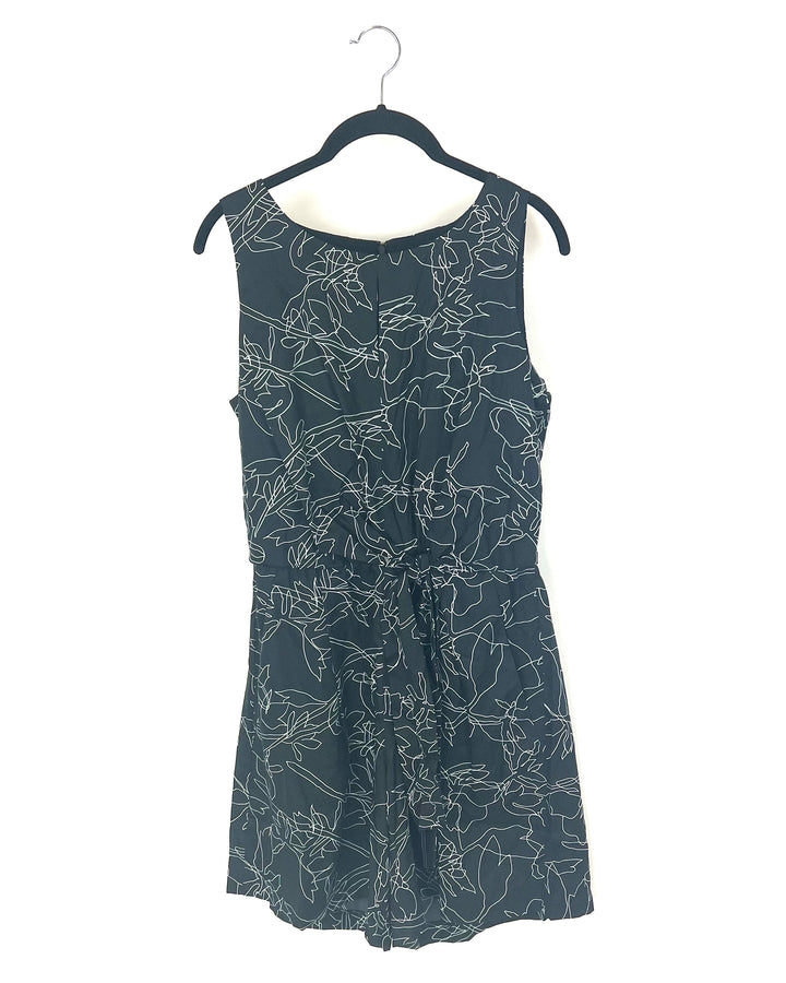 Black and White Abstract Print Romper - Size 8