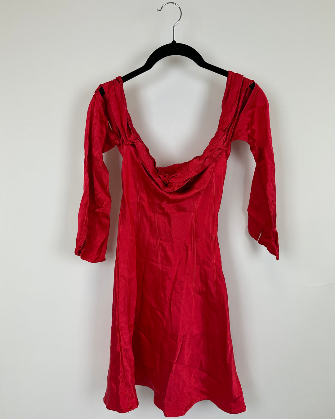 Meshki Off The Shoulder Red Dress - Extra Small