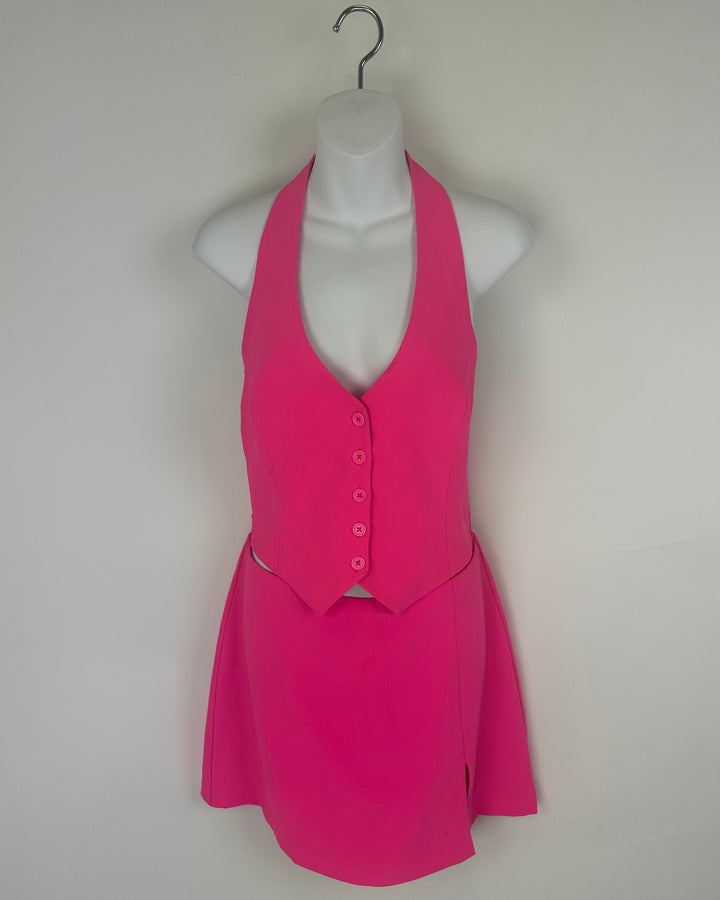 Amanda Uprichard Vest Pink Dress - Medium