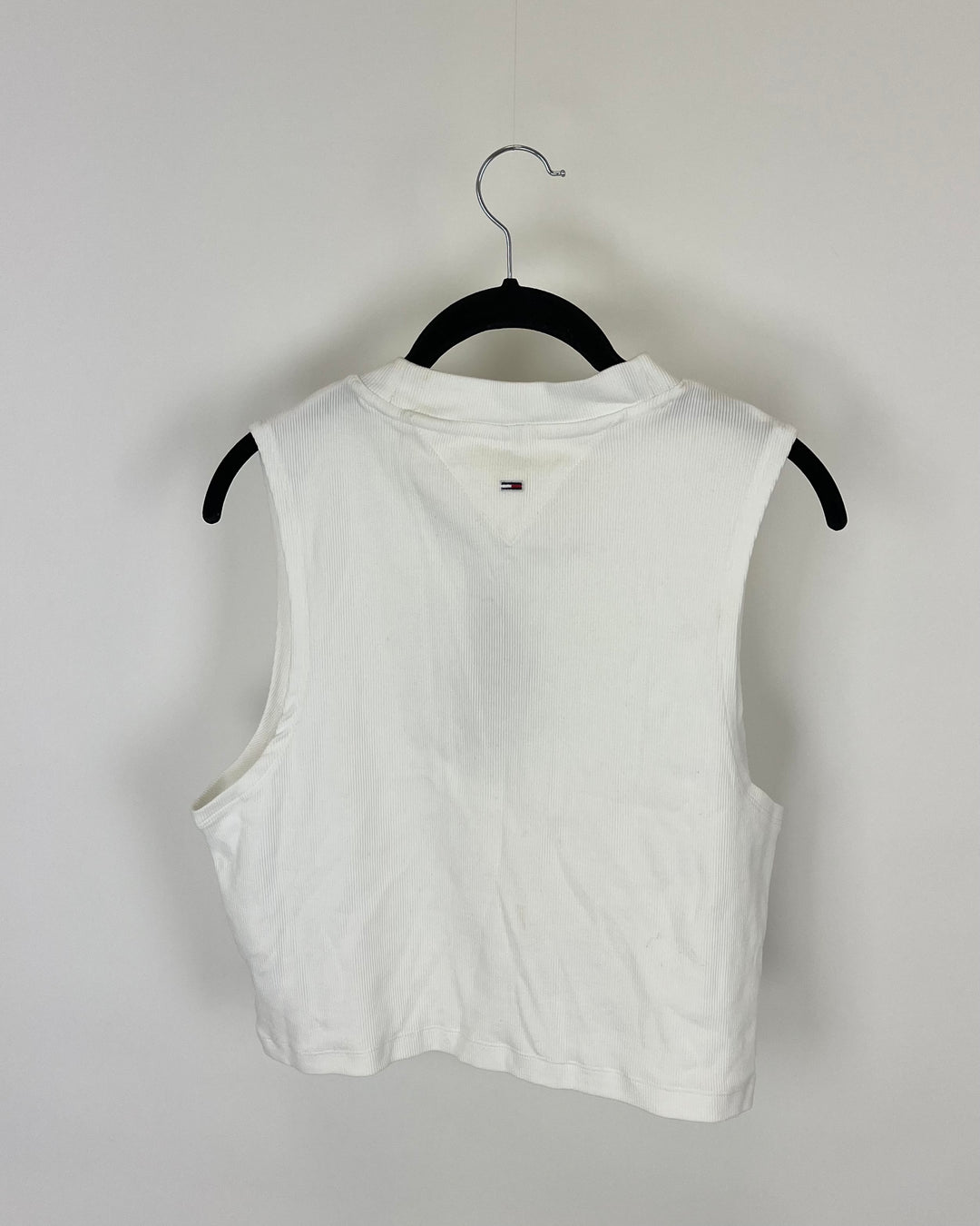 Tommy Jeans High-Neck White Embroidered Tank - 2XL