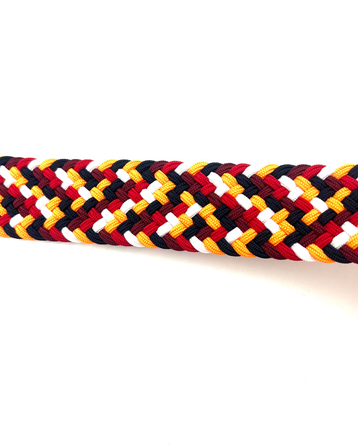 MENS Red and Orange Multicolored Woven Belt