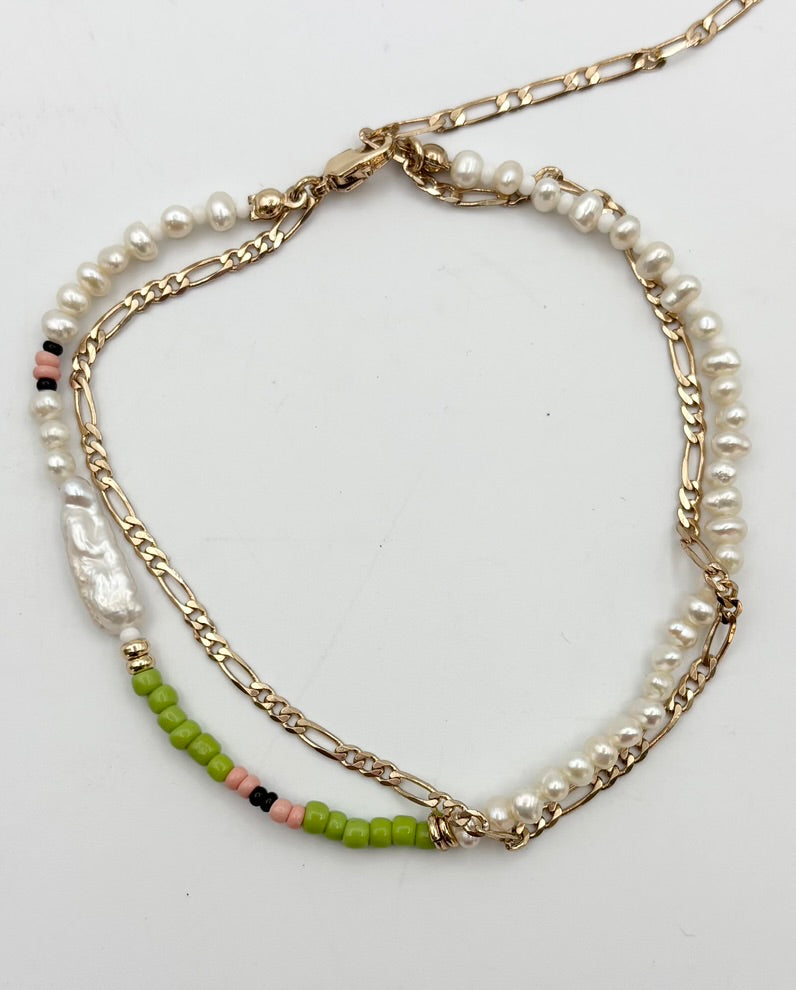 Jenny Bird Bead and Chain Anklet