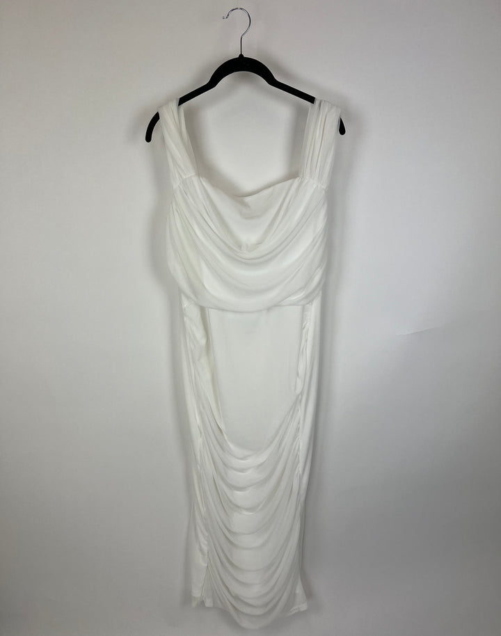 Shein White Mesh Dress - 1XL