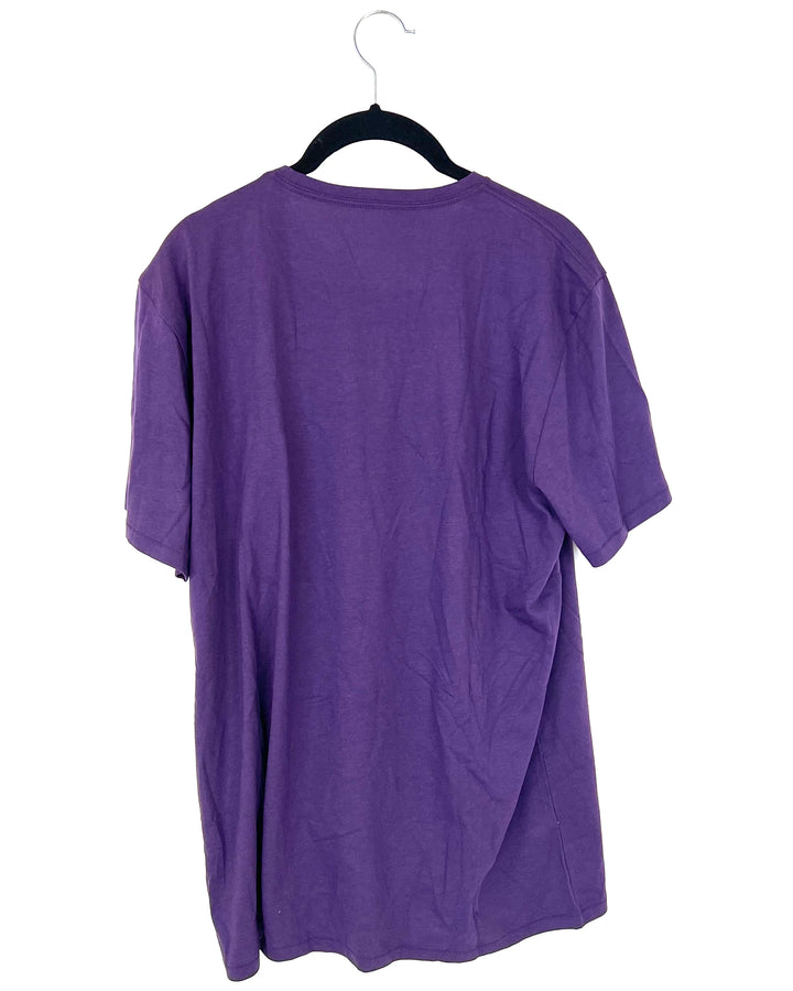 MENS Eggplant Purple Crewneck T-Shirt - Medium