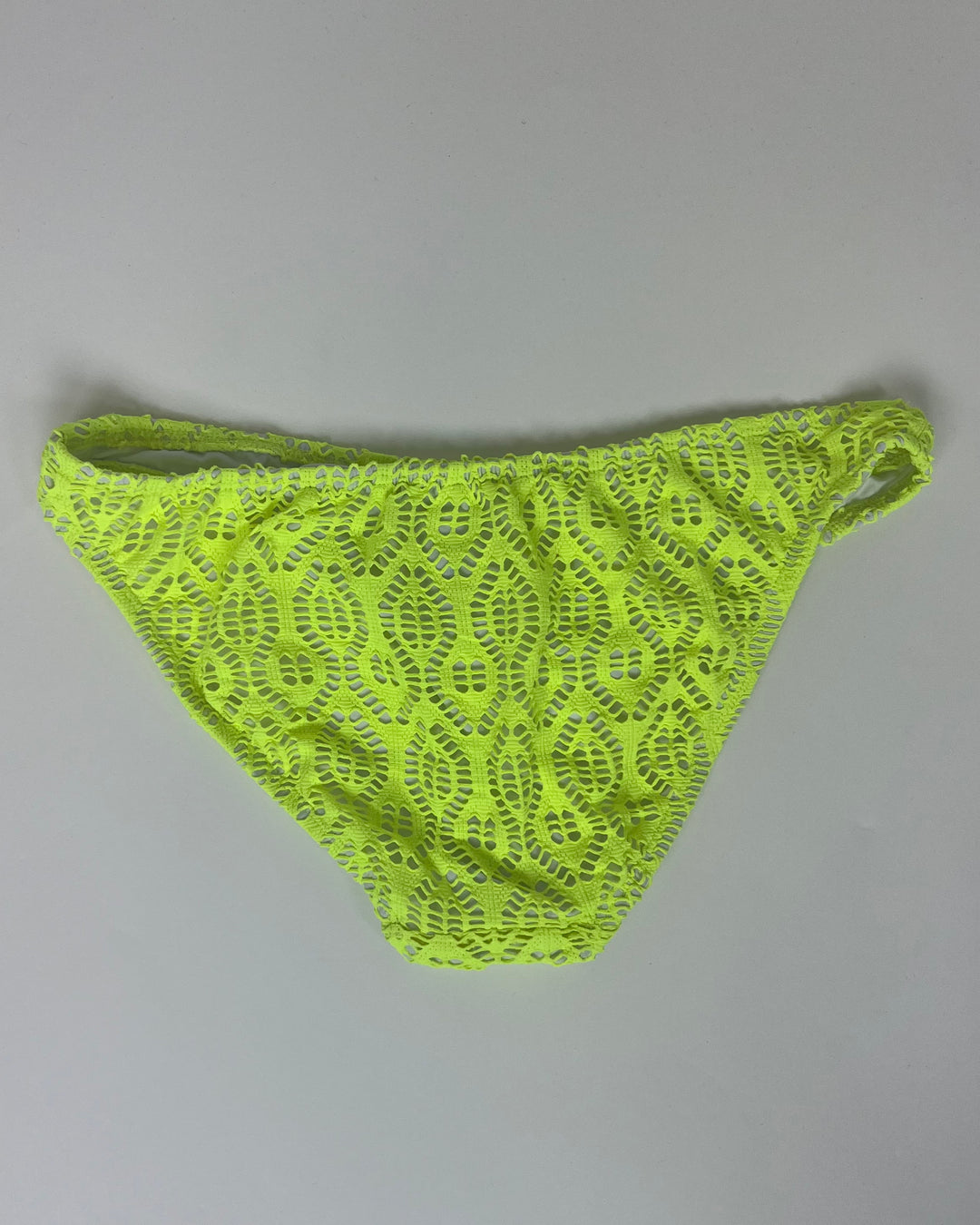 Neon Green Eyelet Swim Bottom - Medium