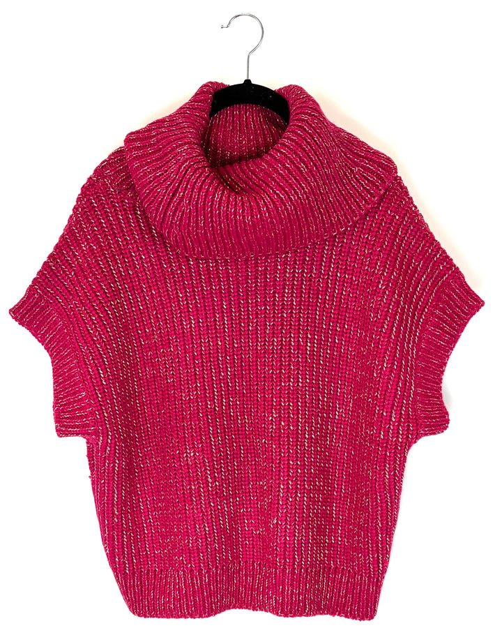 Magenta Pink And Gold Sleeveless Sweater - Size 4/6