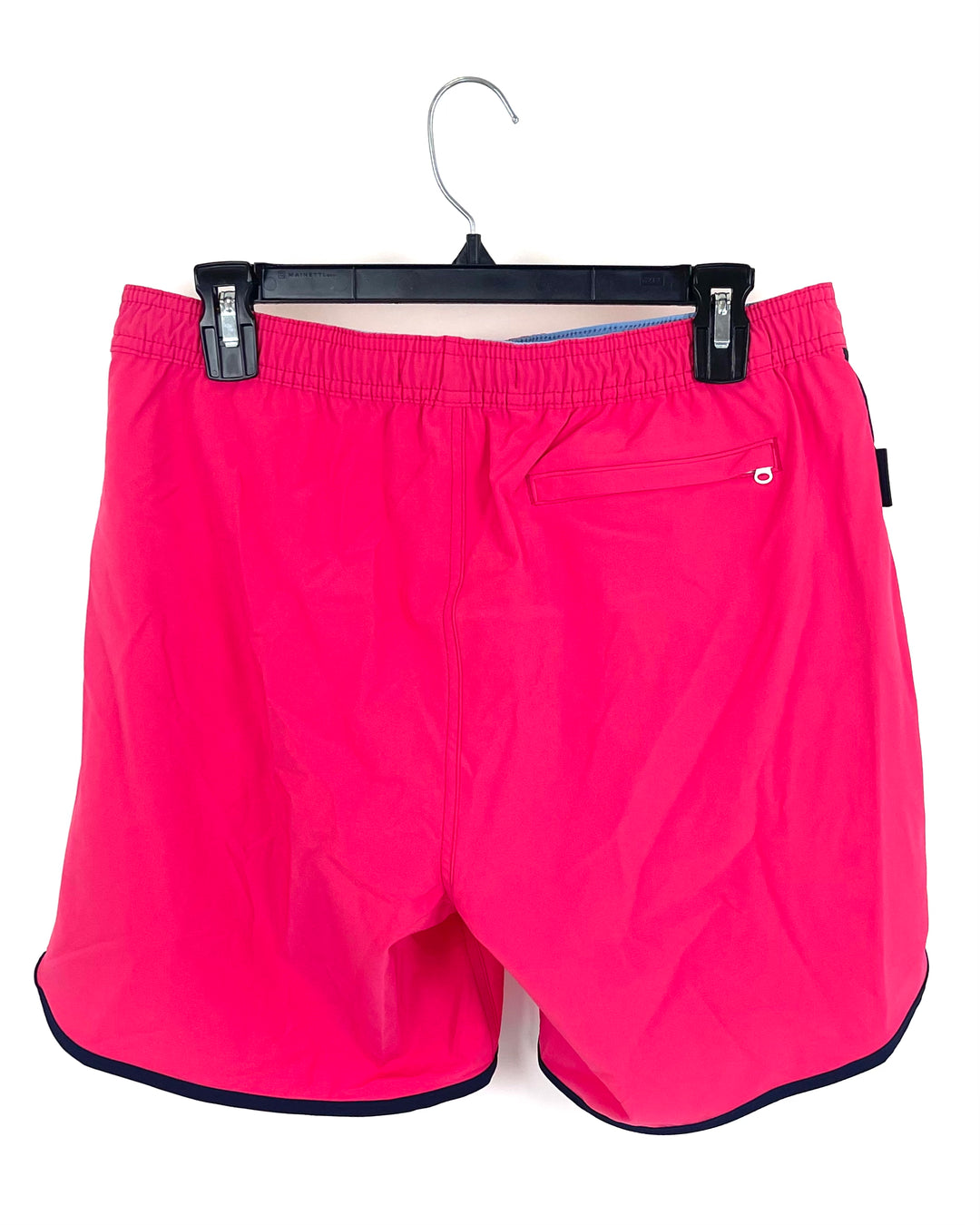 MENS Pink and Black Trim Swim Shorts - Medium