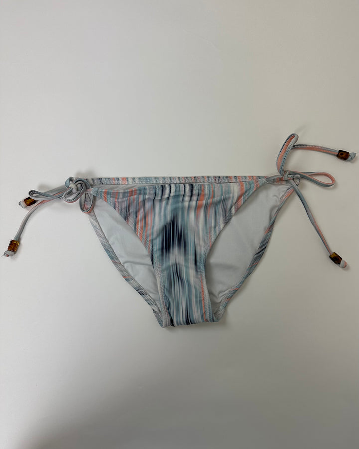 Peach and Blue Blended Abstract Swim Bottom - Medium