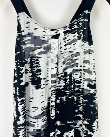 White Grey and Black Sleep Dress - Small