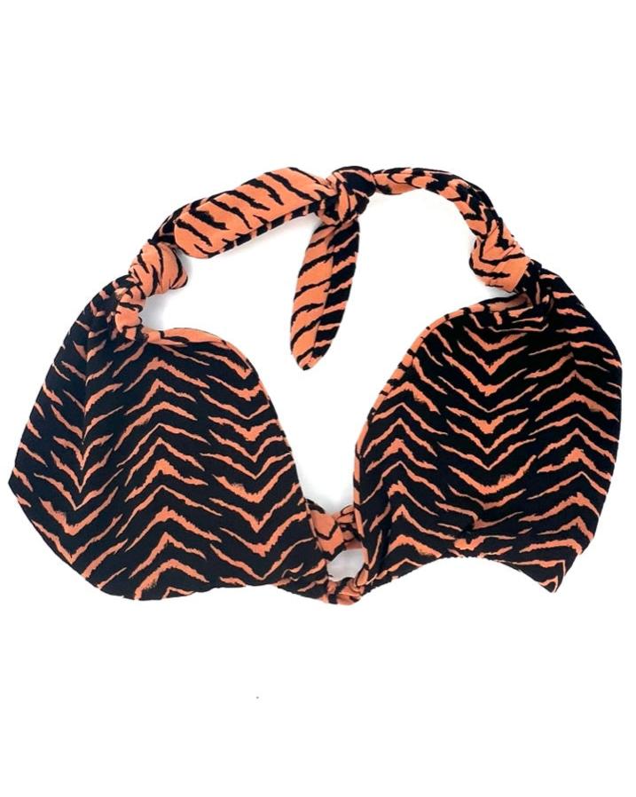 JMP The Label Tiger Print Bikini Top - XXL