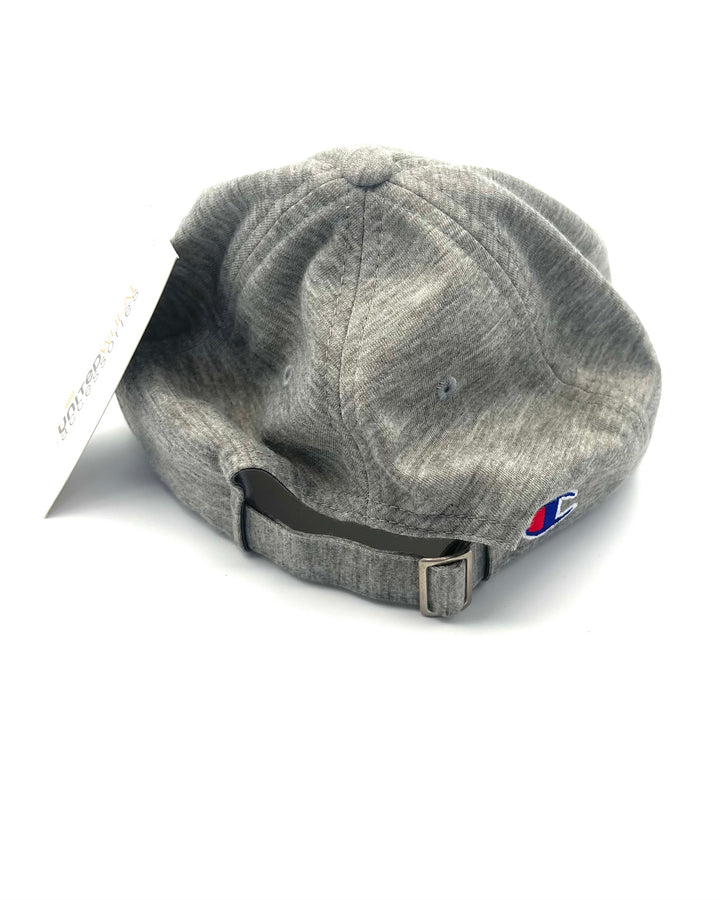 Grey Baseball Hat with Rainbow Writing