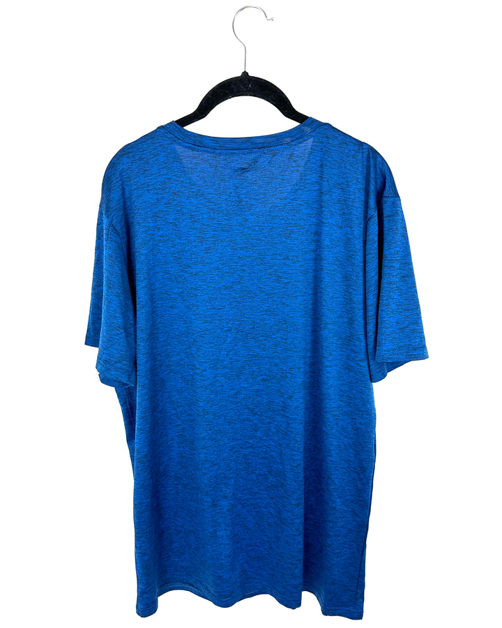 MENS Real Essentials Blue Athletic T-Shirt - Large