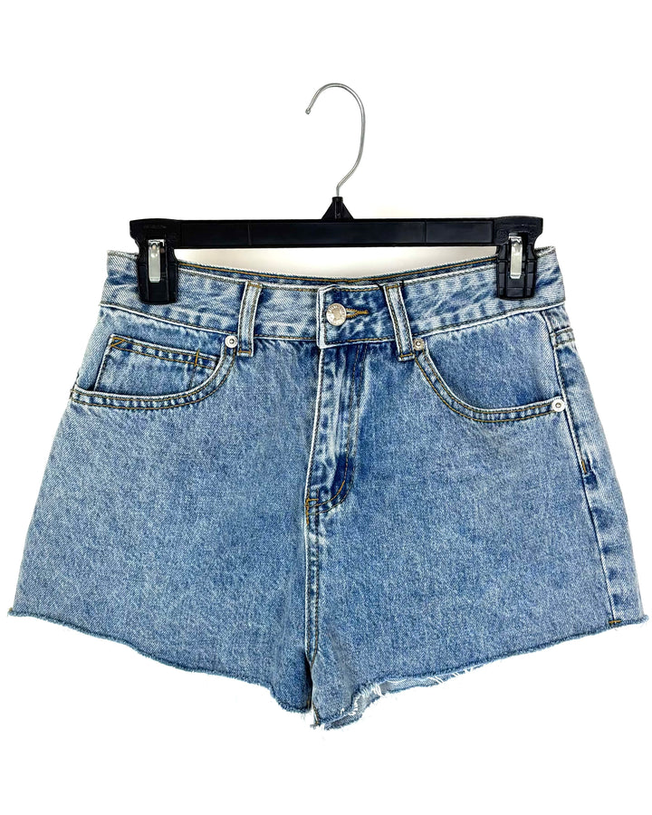 White Fox Light Denim Shorts - Size 2