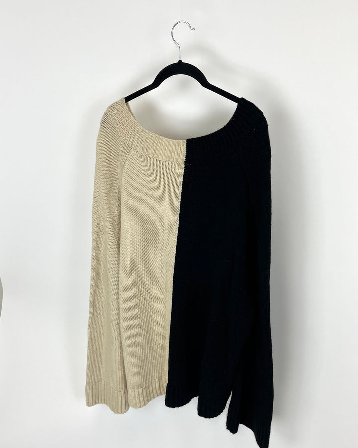 Lovers and Friends Two Tone Split Sweater - Extra Large