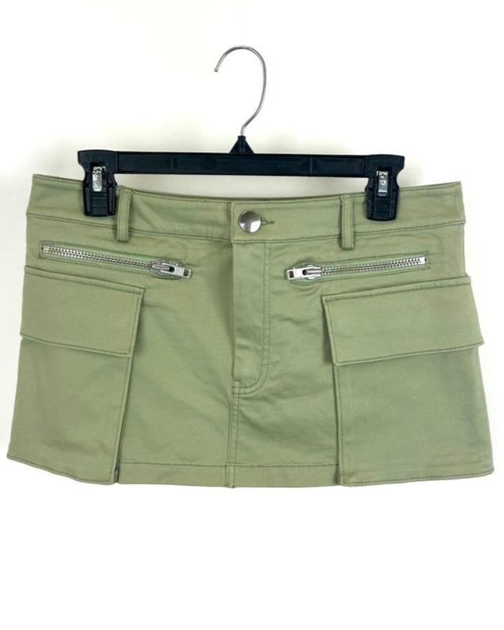 H:ours Green Ultra Mini Skirt - Small