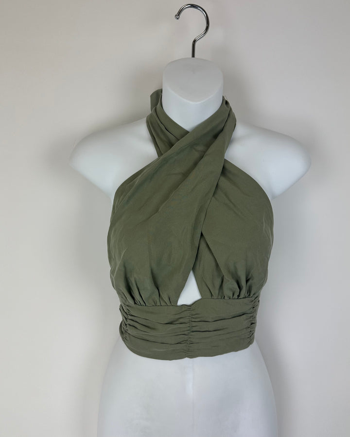 Dissh Green Crop Top - Size 6