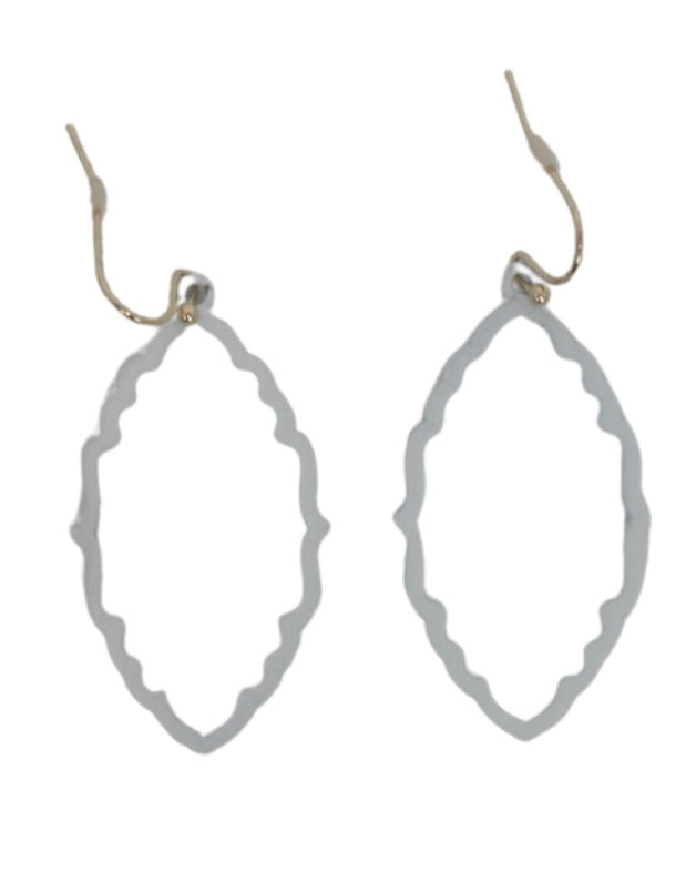 White Leaf Earrings