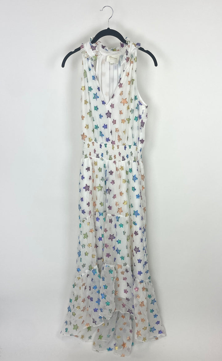 Shimmering Star High-Low Maxi Dress - Size 4