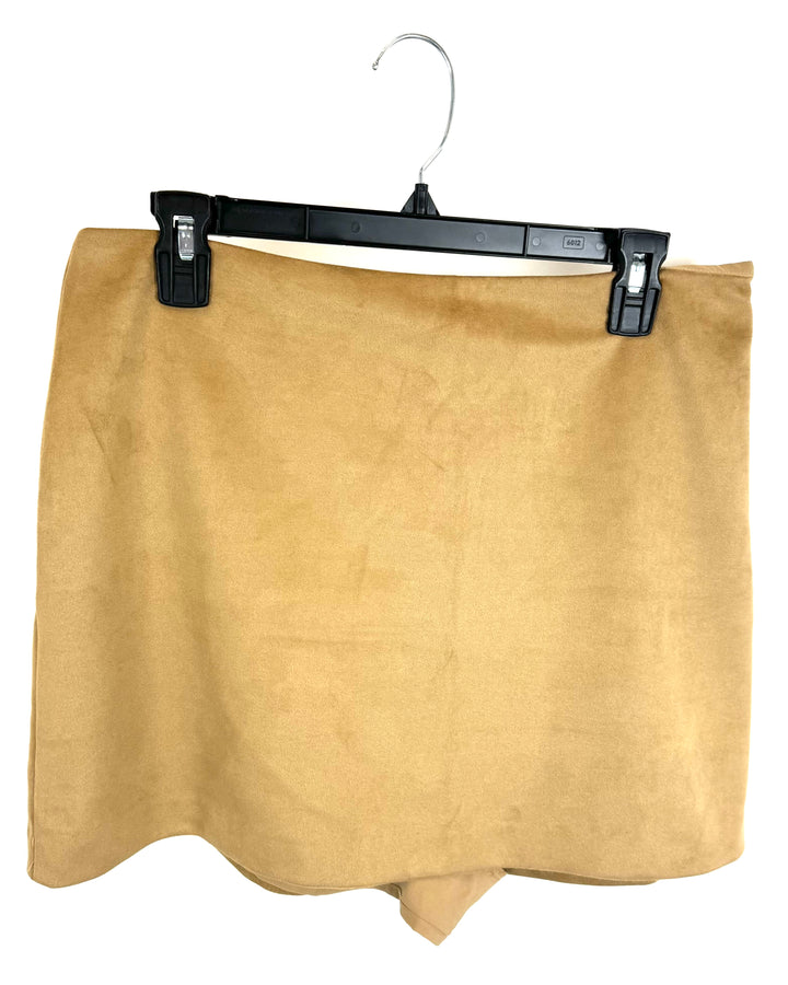 Abercrombie & Fitch Suede Skort - Large