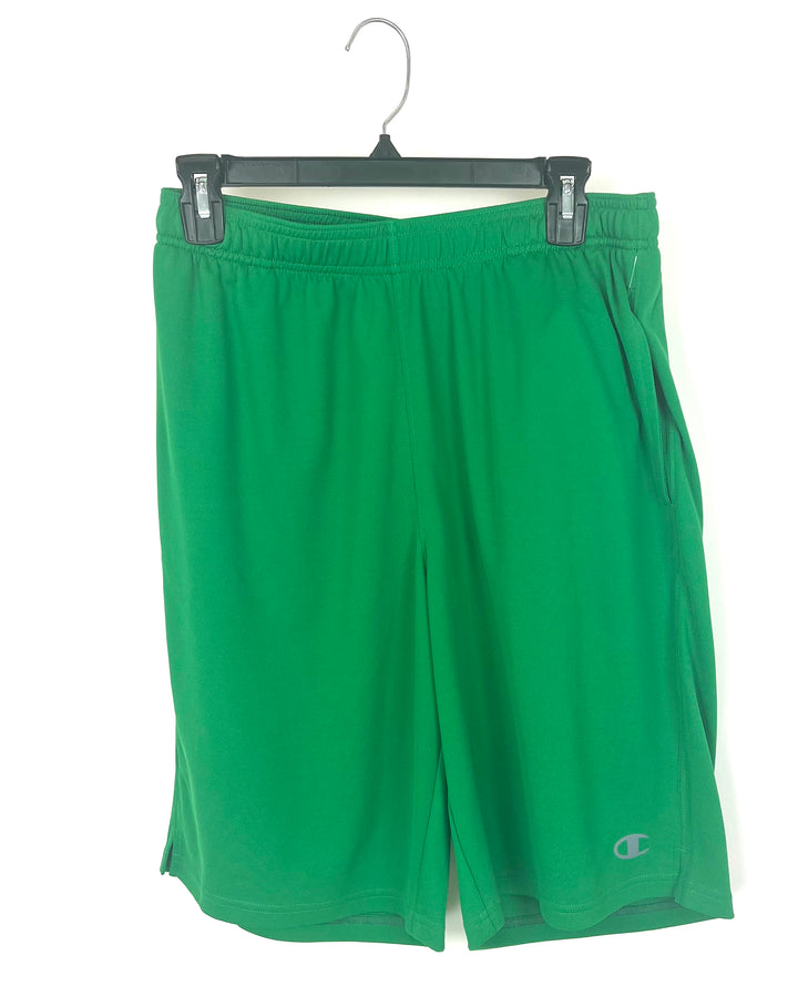 MENS Emerald Green Athletic Shorts - Medium