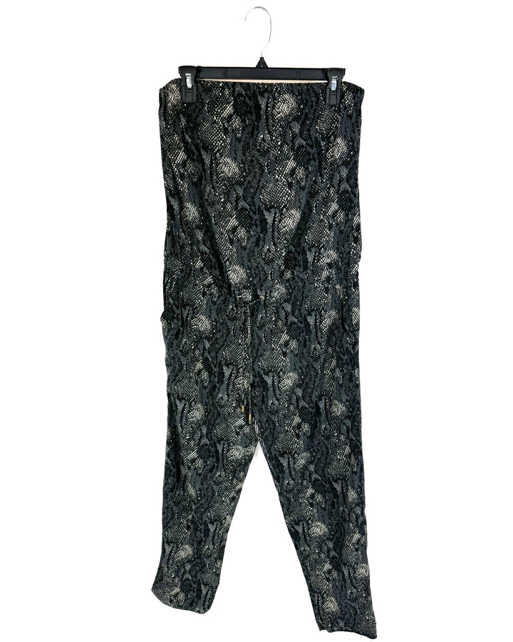 Express Snakeskin Jumpsuit - Medium