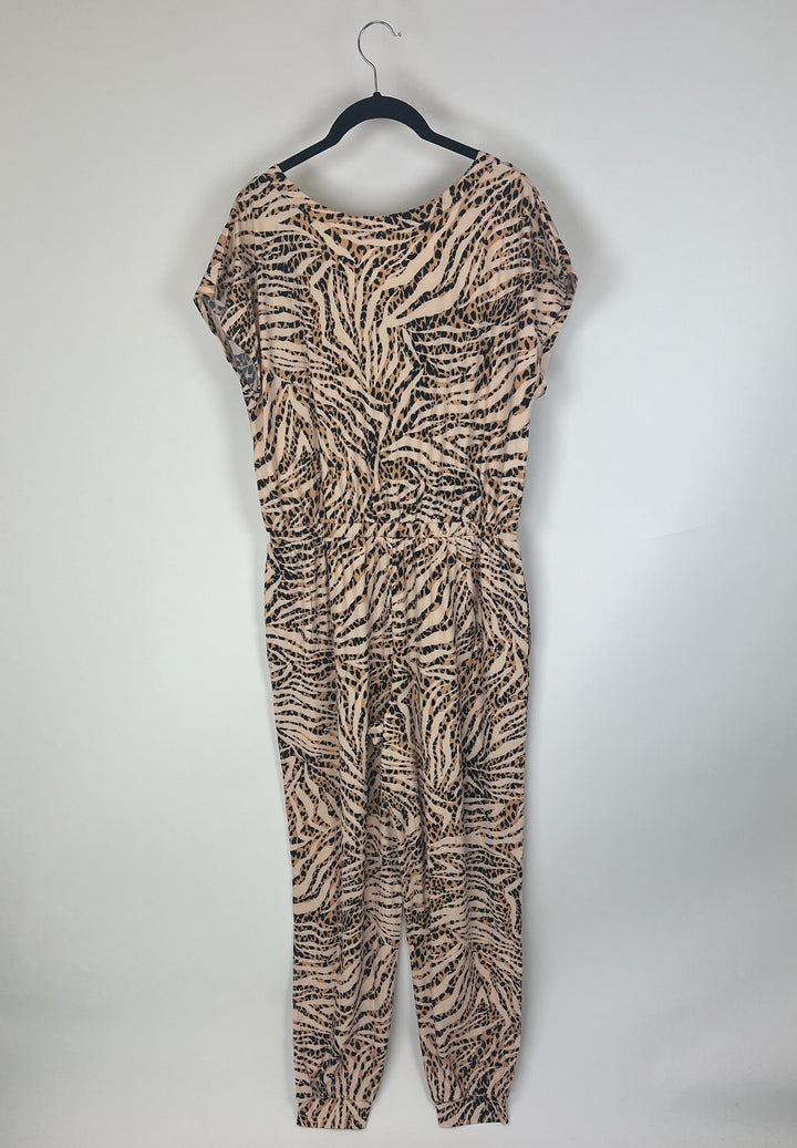 Soft Animal Print Jumpsuit - Size 6/8