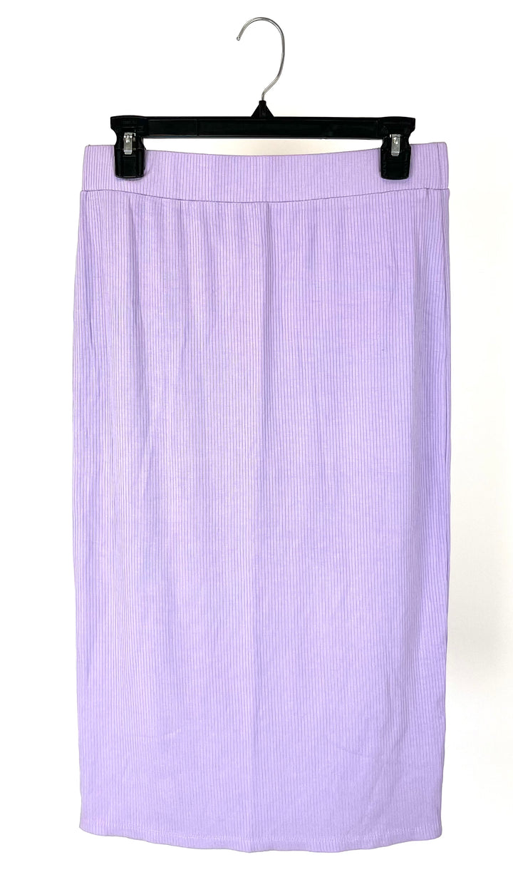 Lavender Ribbed Midi Skirt - Size 4/6