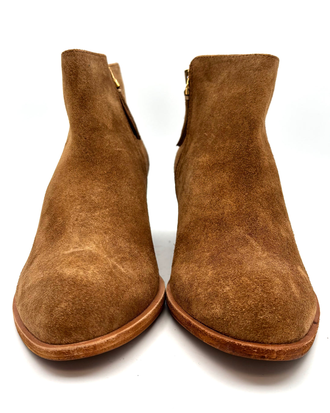 Copper Brown Suede Booties - Size 7