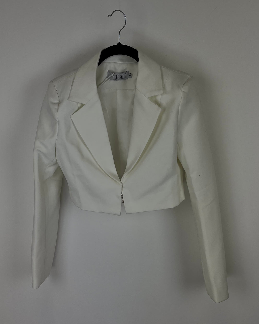 Leau Cropped White Blazer - Small