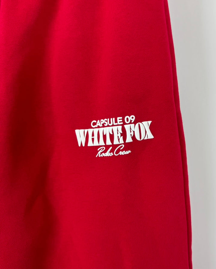 White Fox Red Sweatpants - Small