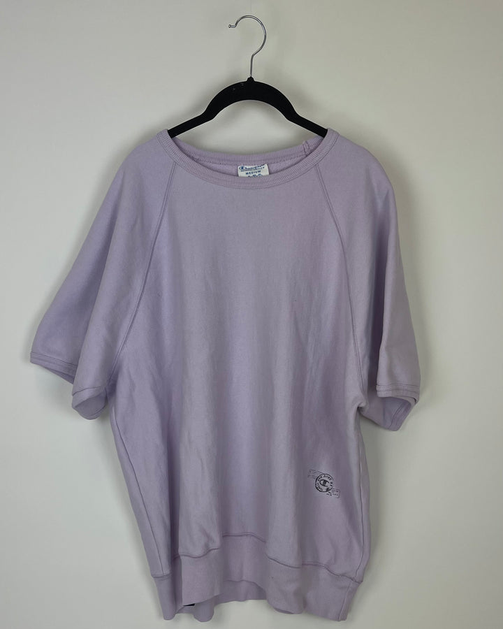 MENS Lavender Oversized Short Sleeve Sweatshirt - Medium