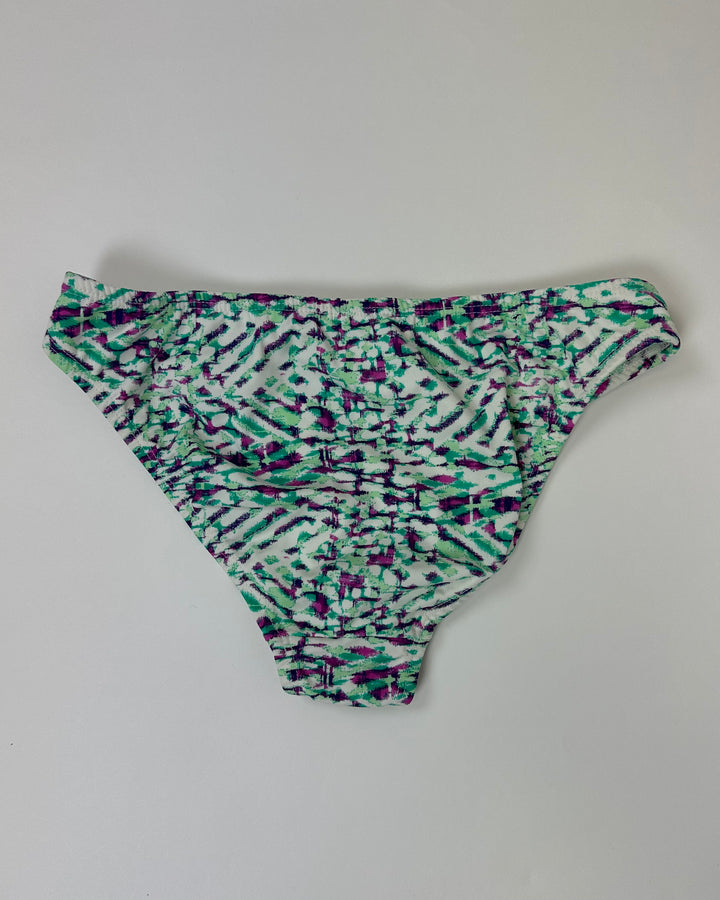 Purple and Green Abstract Swim Bottom - Small