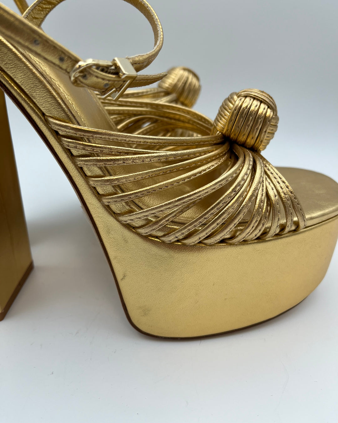 Gold Metallic Platform Heels - Size 7.5 and 9.5