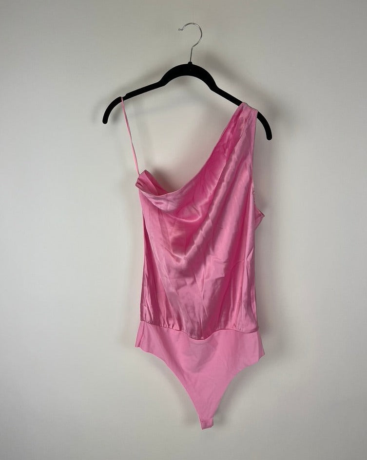 Bright Pink One Shoulder Body Suit Size 2 4 and 10